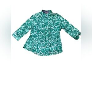 Vintage Silk Top. Green